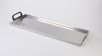Commercial stainless steel tray with handles for kitchen use