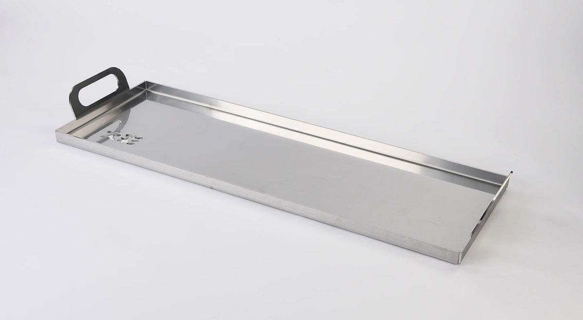 Commercial stainless steel tray with handles for kitchen use