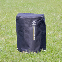 Portable black Kindling Cracker Cover for outdoor storage