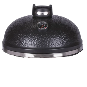 AVANTGARDE LeCHEF ceramic lid with built-in thermometer for Monolith grills. Premium outdoor grill replacement part for heat retention and durability.