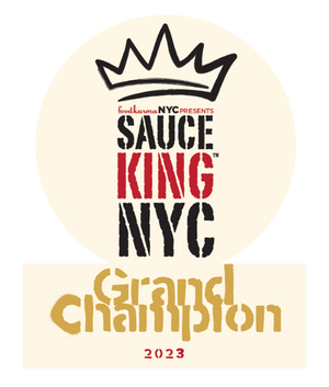 NYC Sauce King Grand Champion 2023 badge awarded to Firefly Barbecue Smoked Jalapeño Jam for exceptional hot sauce quality.