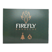 Firefly BBQ packaging with logo and icons