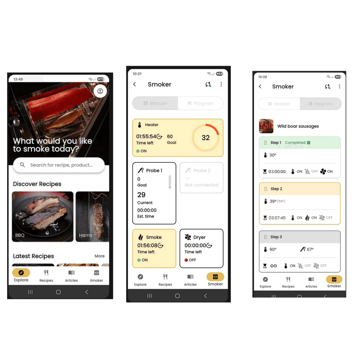 WiFi smoker app control