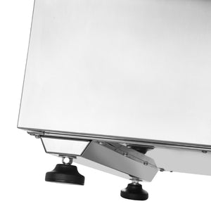 Bottom corner of Borniak 150L Digital Smoker with adjustable feet for stability and leveling on uneven surfaces in kitchen or outdoor setups.