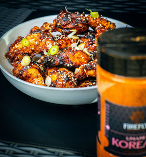 Spicy Korean BBQ chicken with sesame seeds