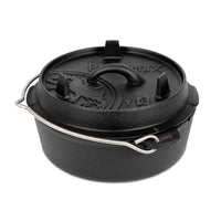 Petromax cast iron Dutch oven lid for outdoor cooking