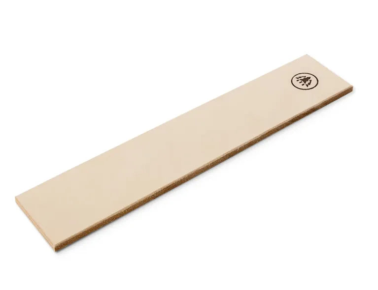 Horl leather sharpening stone for finishing knives in home kitchen setting