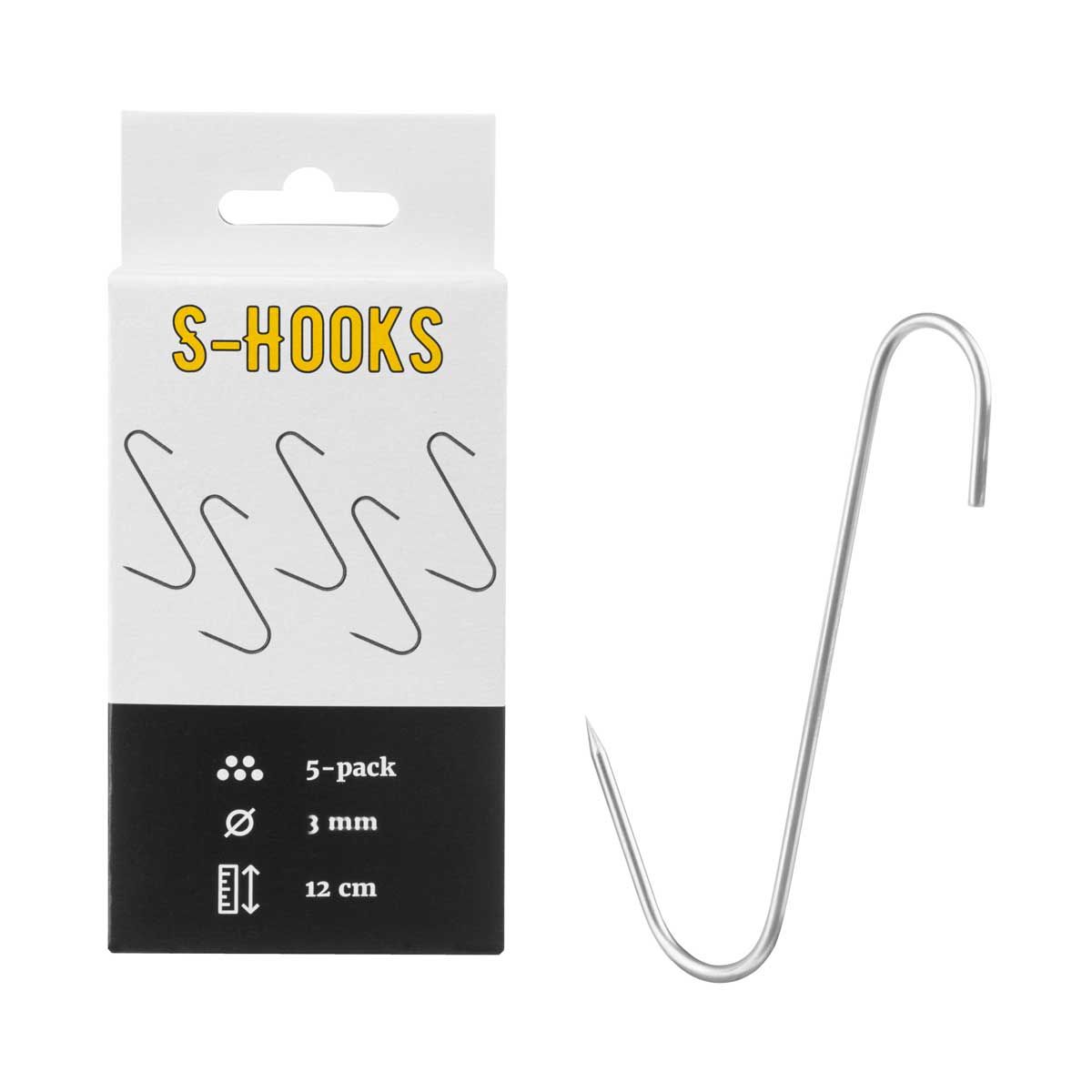 Stainless steel S-hooks set for smoking