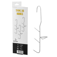 Borniak Type 25 fish smoking hooks in packaging for large fish
