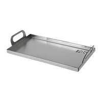 Stainless steel grill plate for cooking and searing