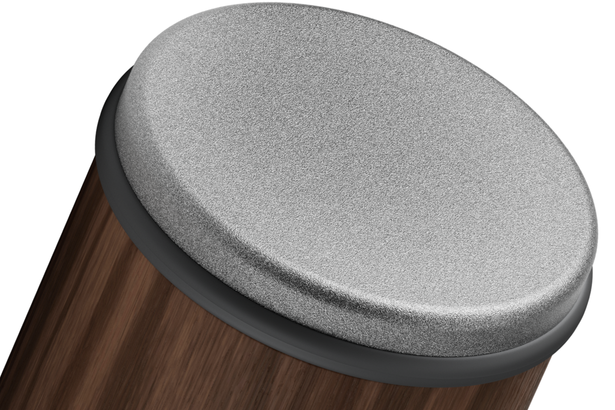 Close-up of the top of Horl Walnut Knife Sharpener with textured sharpening surface