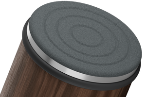 Textured side of the HORL 3 Walnut Sharpener's grinding disc, designed for consistent and controlled knife edge refinement.