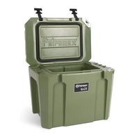 Petromax 25L Cool Box in green, heavy-duty cooler for food and beverage transport