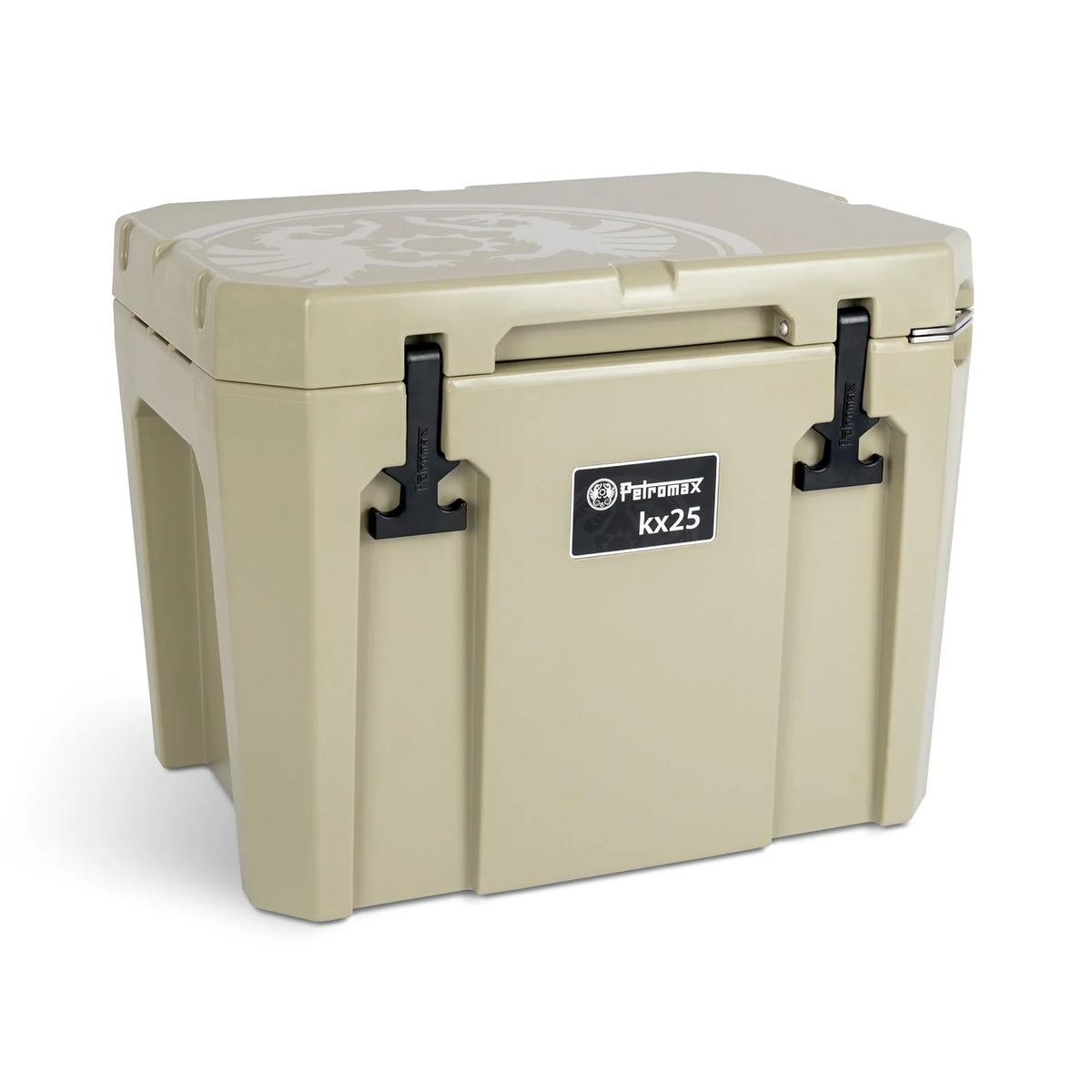 Petromax 25L Cool Box in green, rugged outdoor cooler for food storage