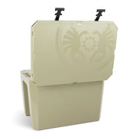 Petromax 50L Cool Box with lid open for food storage