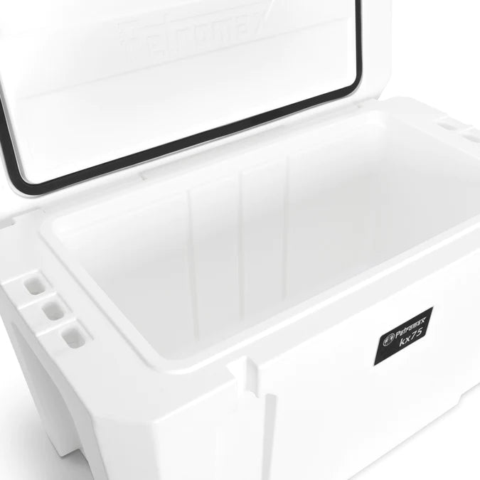 Petromax 75L Cool Box open for food storage