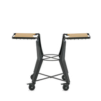 MonolithTWO grill cart with bamboo tables and wheels