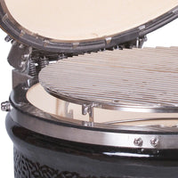 Detail of grill interior with cooking grate