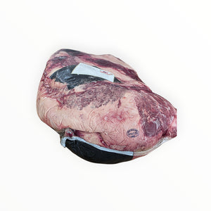 Beef brisket with branded packaging and label