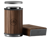 Horl Walnut Knife Sharpener with wooden finish and metal sharpening discs