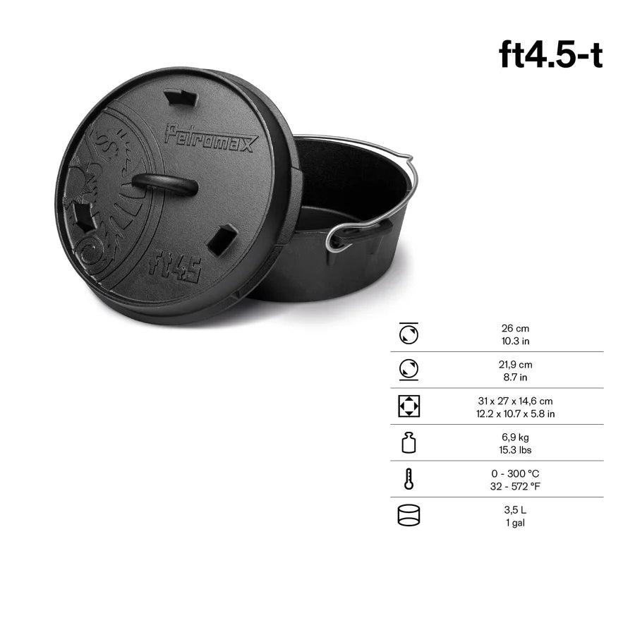 Petromax 3.5L Cast Iron Dutch Oven