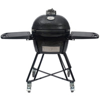 Primo JR200 ceramic BBQ grill with side trays and wheels