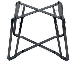 Sturdy black metal cart base for Primo Grill Oval JR 200, providing strong support and easy assembly for outdoor use.