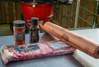 Pork spare ribs with Firefly barbecue rub and sauce