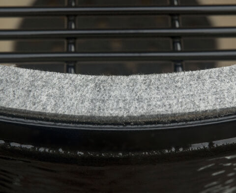 Primo grill gasket replacement on black outdoor grill