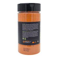 Back of BBQ spice jar with label