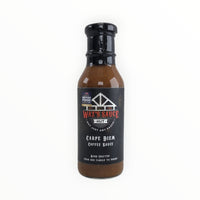 Carpe Diem Cherry Cola BBQ Sauce bottle with black cap