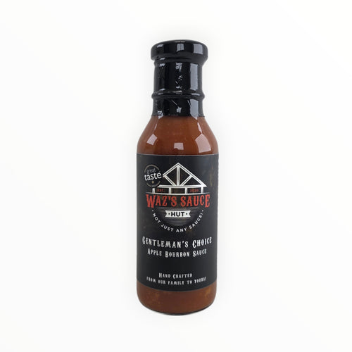 Gentleman’s Choice Apple Bourbon Sauce bottle with black cap