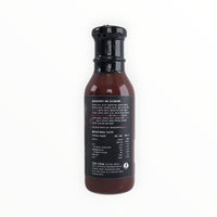 Black cap BBQ sauce bottle with ingredients list