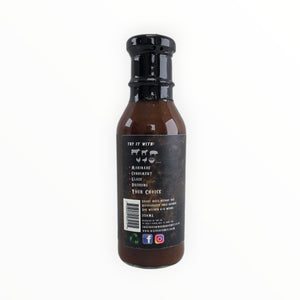 Waz's Sauce Honey Rum Chipotle BBQ with ingredients list