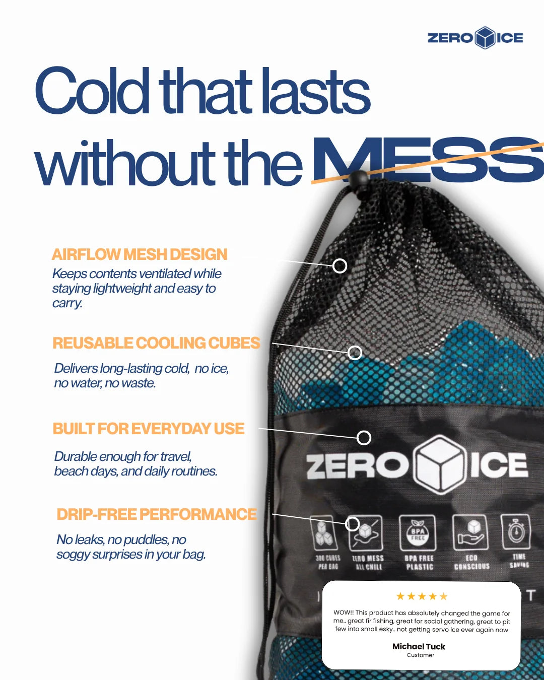 Zero Ice Reusable Large Cubes