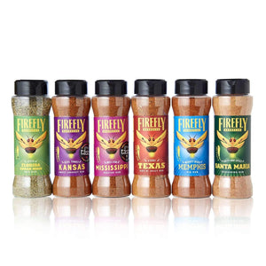 BBQ Rub Selection Pack 3, 4, and 5 jars - bbq gift, bbq gift ideas, bbq gift set. FireFly Barbecue by FireFly Barbecue