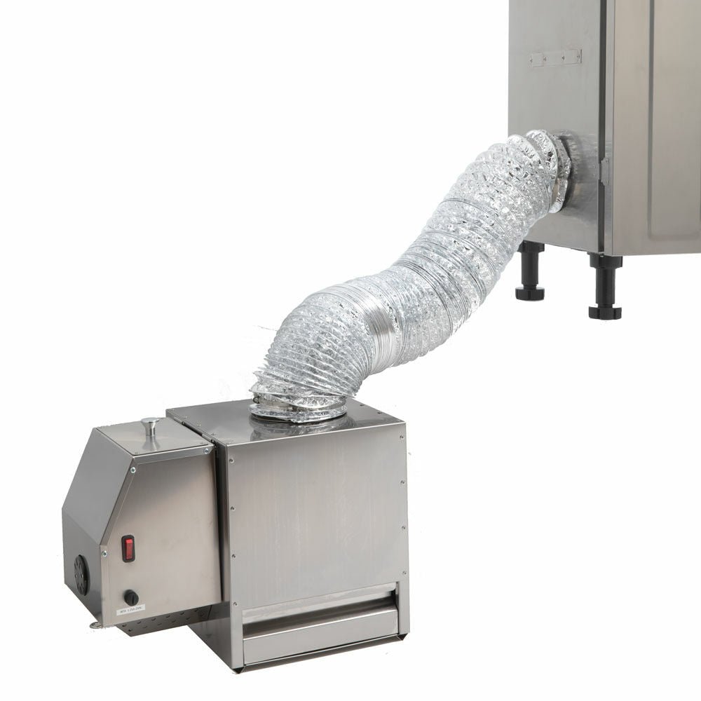 Stainless steel cold smoke generator with flexible ducting for food smoking