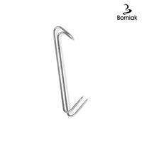 Borniak stainless steel hook for meat smoking, side view