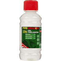 Fire Dragon gel firelighter bottle with red cap