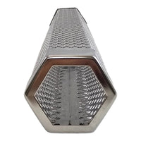 Stainless steel smoker tube with perforated surface for BBQ smoking