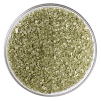 Close-up of greenish Hawaiian Jade Sea Salt in glass container