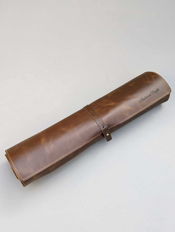 Leather Knife Roll - knife roll, Stalwart Crafts Knif Roll, . FireFly Barbecue by FireFly Barbecue
