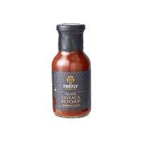 Barbecue sauce bottle with black cap and label
