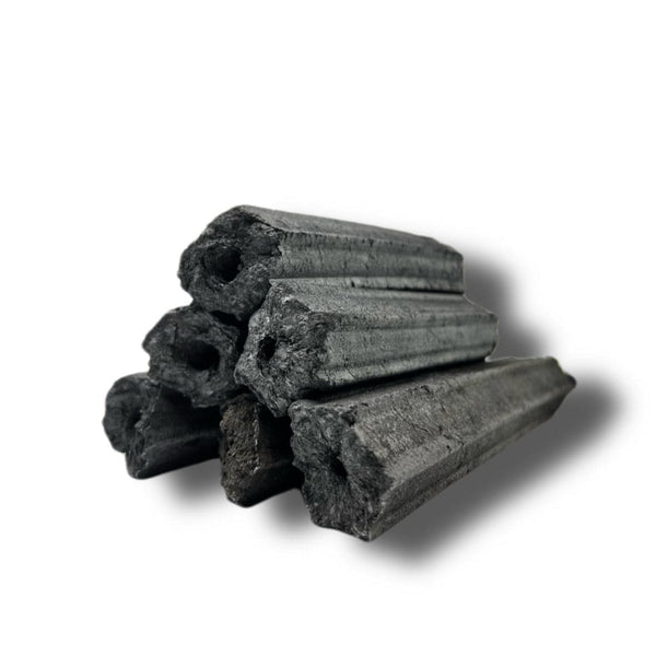Globaltic Natural compressed restaurant grade charcoal briquettes 10kg Box - briquettes, charcoal, end. Globaltic by FireFly Barbecue