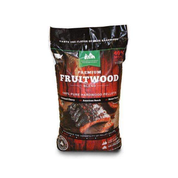 GMG BBQ Pellets Fruitwood 28LB - gmg, gmg grills, green mountain grills. GMG by FireFly Barbecue