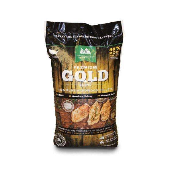 GMG BBQ Pellets Gold Blend 28LB - gmg, gmg grills, green mountain grills. GMG by FireFly Barbecue