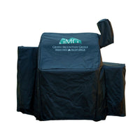 GMG Grill Full-Length Cover for Green Mountain Grills with chimney and side shelf protection, ideal for outdoor use - FireFly Barbecue