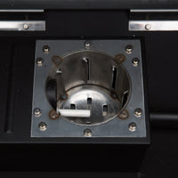 Burn pot of GMG PEAK Prime pellet grill with stainless steel construction for efficient heat distribution and ignition.