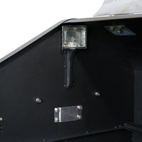 Interior grill light on GMG PEAK Prime pellet smoker for improved visibility during nighttime or low-light outdoor cooking.