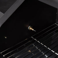 Interior probe mount of GMG Trek Portable BBQ Grill - FireFly Barbecue for accurate temperature monitoring during grilling.